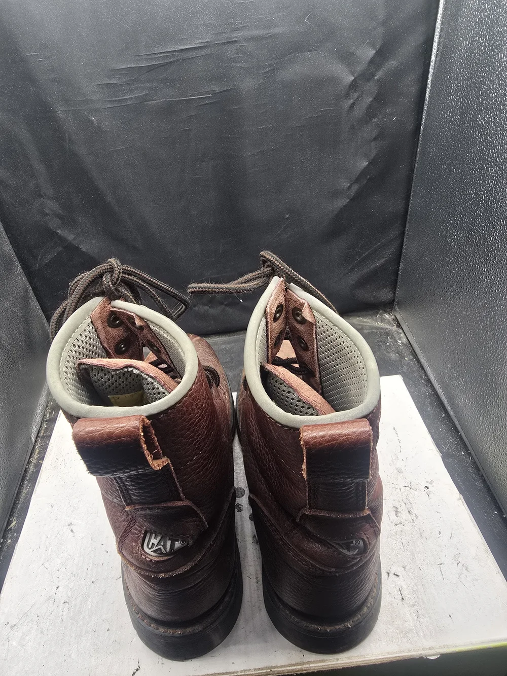 Caterpillar Brown Leather Lace-Up Work Boots